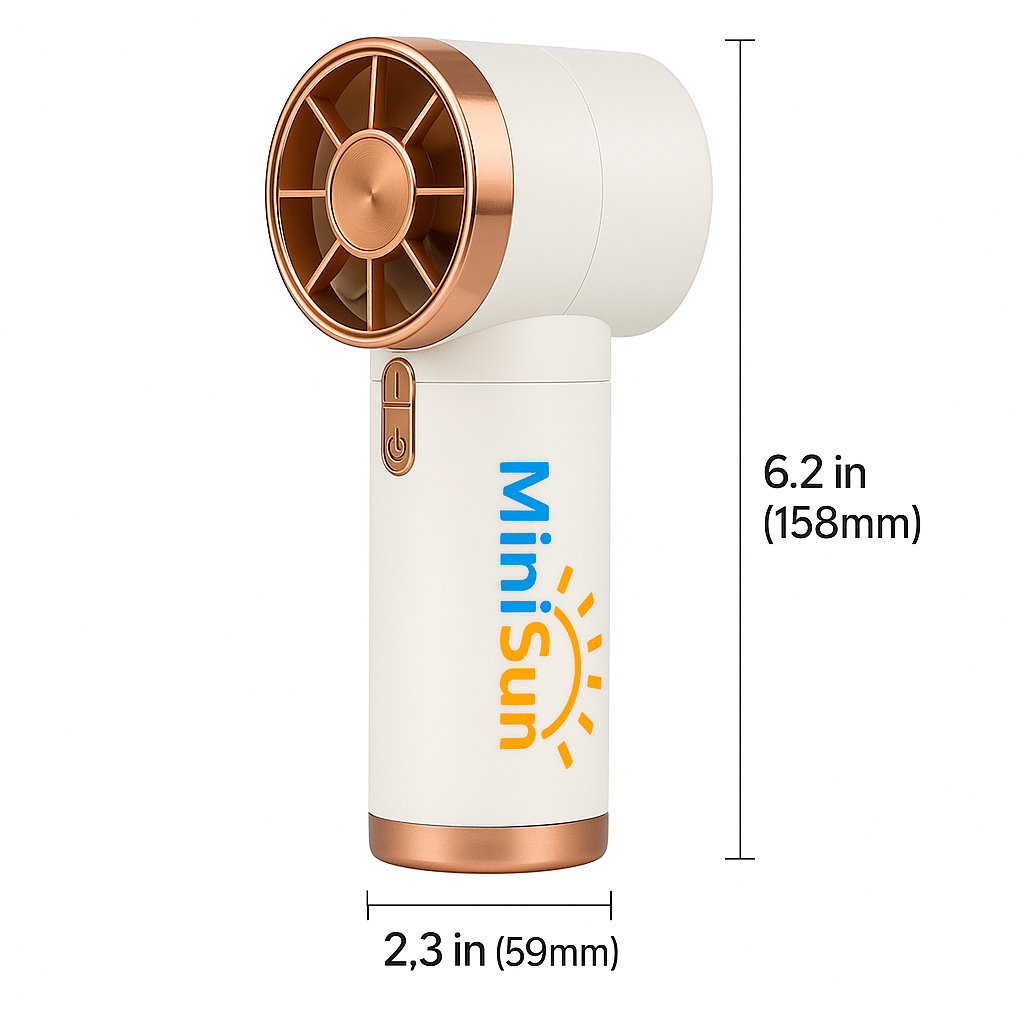 Mini Handheld  Fan, Portable USB Rechargeable Cartoon Cooling Fan for Kids & Adults, Lightweight Personal Desk Fan for Summer Travel, Outdoor, Home or Office