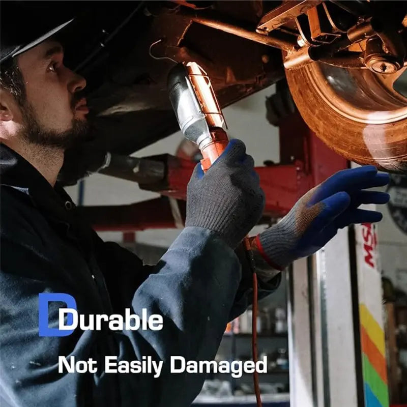 12 pairs/pack Work Gloves Rubber Latex Texture Coated Safety Gloves, Heavy Duty Mechanic Gloves with Grip Latex Coating Gardening and Work Nylon Nitrile Breathable Nitrile Foam Coated Utility Gloves for Insulated Grip Garden Work Gloves for Men Women