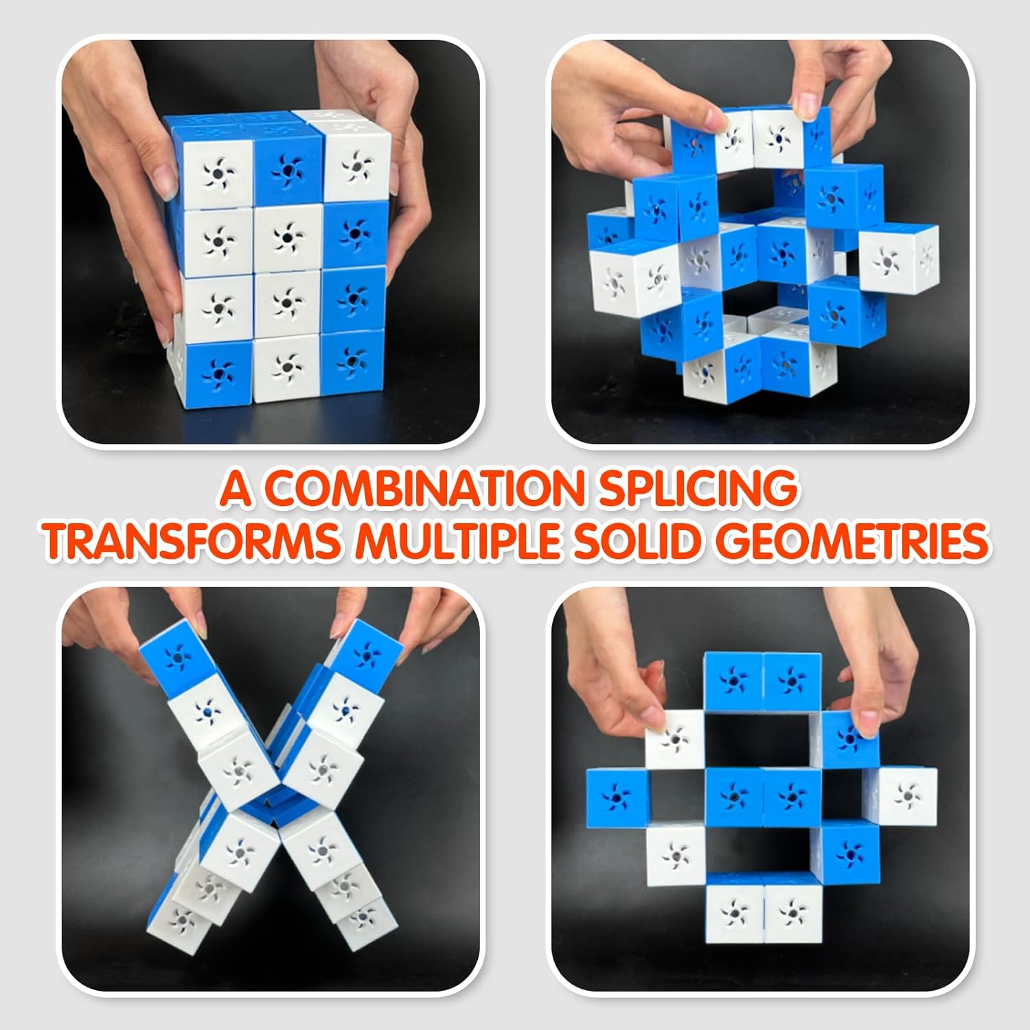 Minisun Children's multiple activity toys  Magnetic DIY Cube Puzzle Toy for Kids – Educational STEM Building Blocks, Creative Assembly Toy for Boys and Girls, Colorful Learning Toy for Brain Development