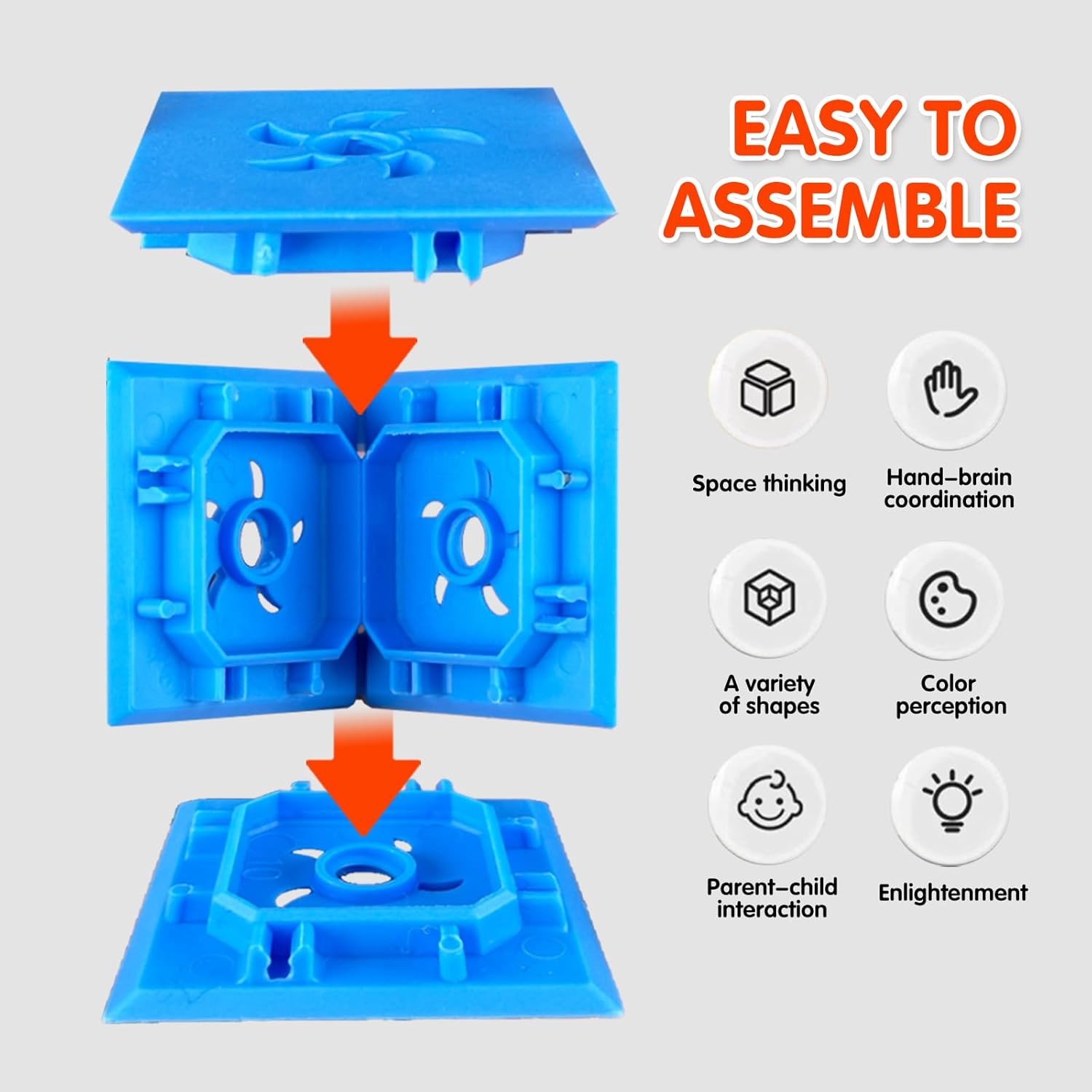 Minisun Children's multiple activity toys  Magnetic DIY Cube Puzzle Toy for Kids – Educational STEM Building Blocks, Creative Assembly Toy for Boys and Girls, Colorful Learning Toy for Brain Development