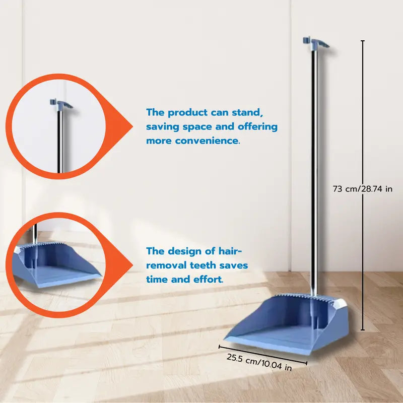 1set, Household Broom And Dustpan Set, Long Handle Floor Cleaning Broom Dustpan Set, Dustpan With Comb Tooth, To Remove Dust And Garbage, For Home, Kitchen, Room, Office, Cleaning Supplies, Cleaning Tool, Back To School Supplies