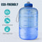 1 Gallon Water Bottle with Time Marker - 128 oz BPA Free Large Motivational Sports Water Bottle Leakproof Big Plastic Office Water Jug to Women/Men for Fitness,Gym and Outdoor Activity - Blue Gradient