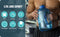 1 Gallon Water Bottle with Time Marker - 128 oz BPA Free Large Motivational Sports Water Bottle Leakproof Big Plastic Office Water Jug to Women/Men for Fitness,Gym and Outdoor Activity - Blue Gradient