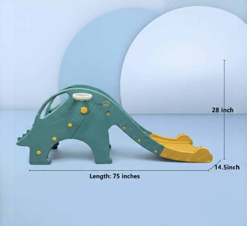 Minisun Kids Slide Foldable Freestanding Slider for Toddler Playground Stairs Slipping Slide Climber Indoor Outdoor Playset Exercise Toy Activity Center for 1-5 Years Blue