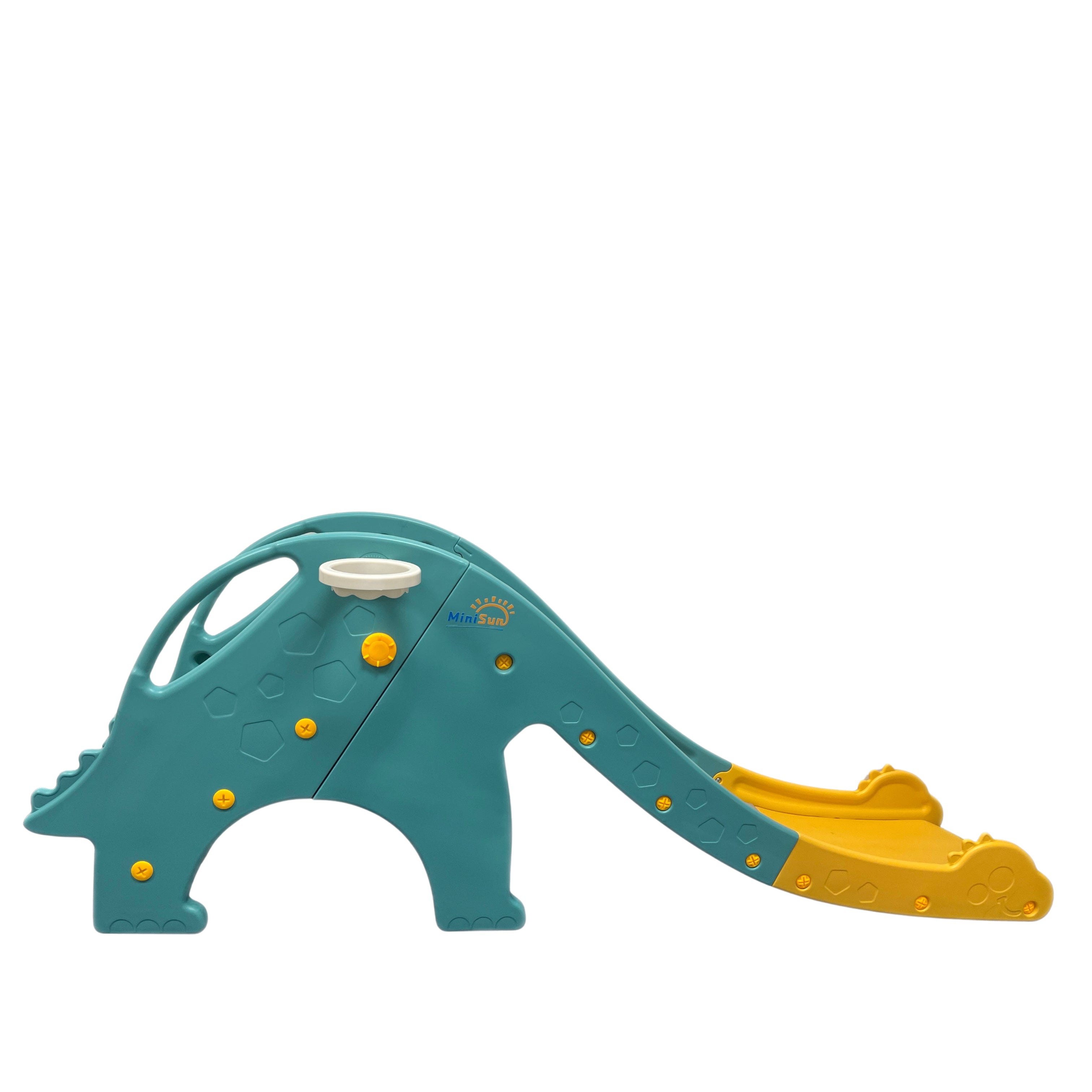 Minisun Kids Slide Foldable Freestanding Slider for Toddler Playground Stairs Slipping Slide Climber Indoor Outdoor Playset Exercise Toy Activity Center for 1-5 Years Blue