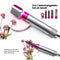 5-in-1 Electric Hair Dryer TP-5+1 HOT Air Styler - Premium hair protection with anti-static effect - Detachable Brush Heads - Blow Dryer Brush for Straightening and Automatic Curling Styling, Color: SilverPink